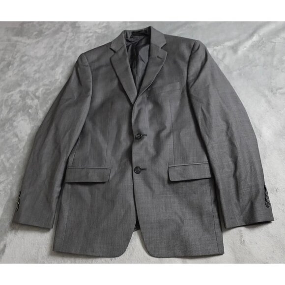 Calvin Klein Slim Fit Coat Suit Men's Size 36 Gray Single Breasted Notch Formal - Picture 1 of 10
